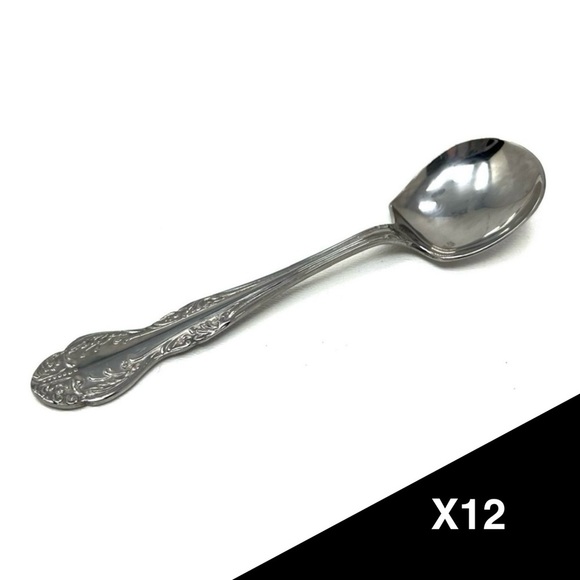Vintage CAPCO Stainless Steel Set of 12 Dessert Spoons made in Japan CAPCO Vtg - Picture 1 of 7